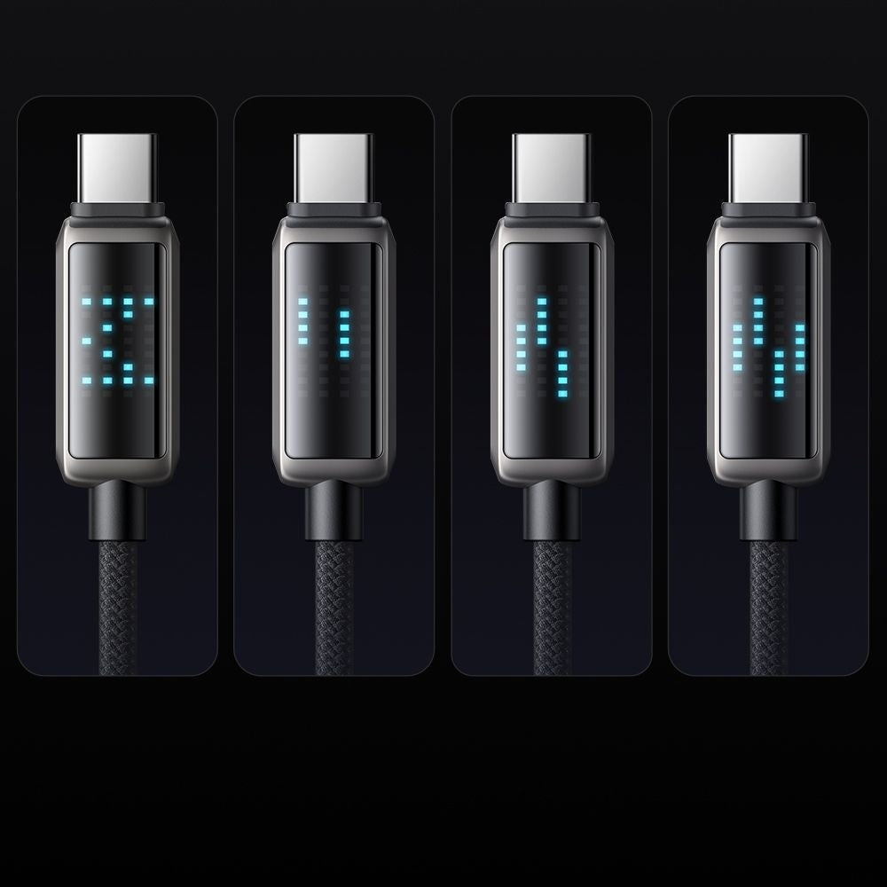 Mcdodo - Data Cable (CA-2350) - USB-C to USB-A, 6A, LED Display, 1.2m - Black