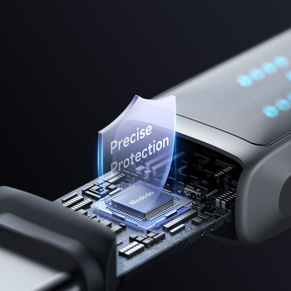 Mcdodo - Data Cable (CA-4250) - USB-C to USB-C, 100W, LED Display, PD Fast Charging, 1.2m - Black