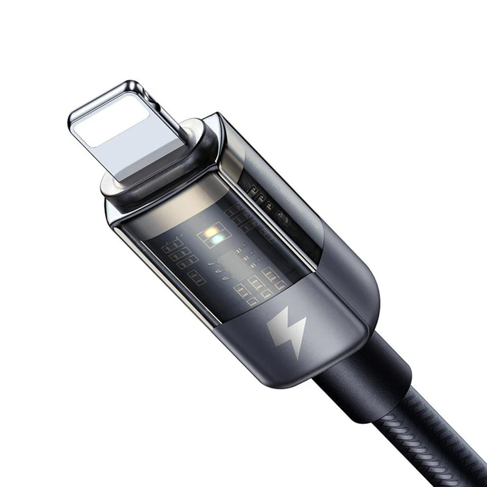 Mcdodo - Data Cable (CA-3140) - USB-A to Lightning, 3A, Transparent Design, Auto Power Off, 1.2m - Black