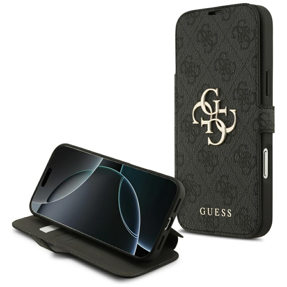 Guess - Book 4G Metal Logo (GUBKP17L4GMGGR) - iPhone 17 Pro - Black