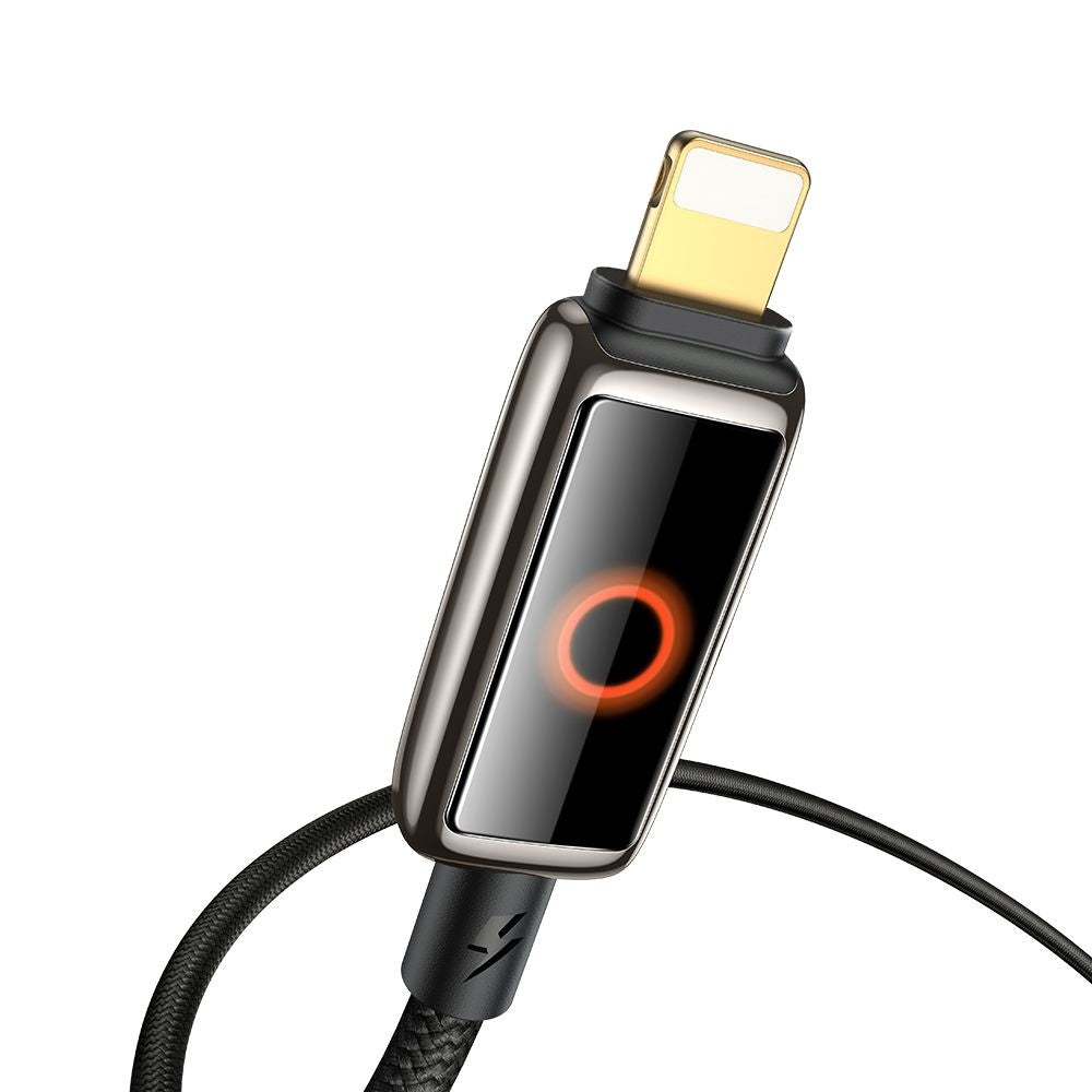 Mcdodo - Data Cable (CA-6670) - with Breathing Light LED Display, USB-C to Lightning, Auto Power Off, 36W, 1.2m - Black