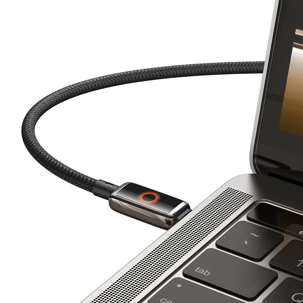 Mcdodo - Data Cable (CA-6680) - with Breathing Light LED Display, USB-C to USB-C, Auto Power Off, 100W, 1.2m - Black