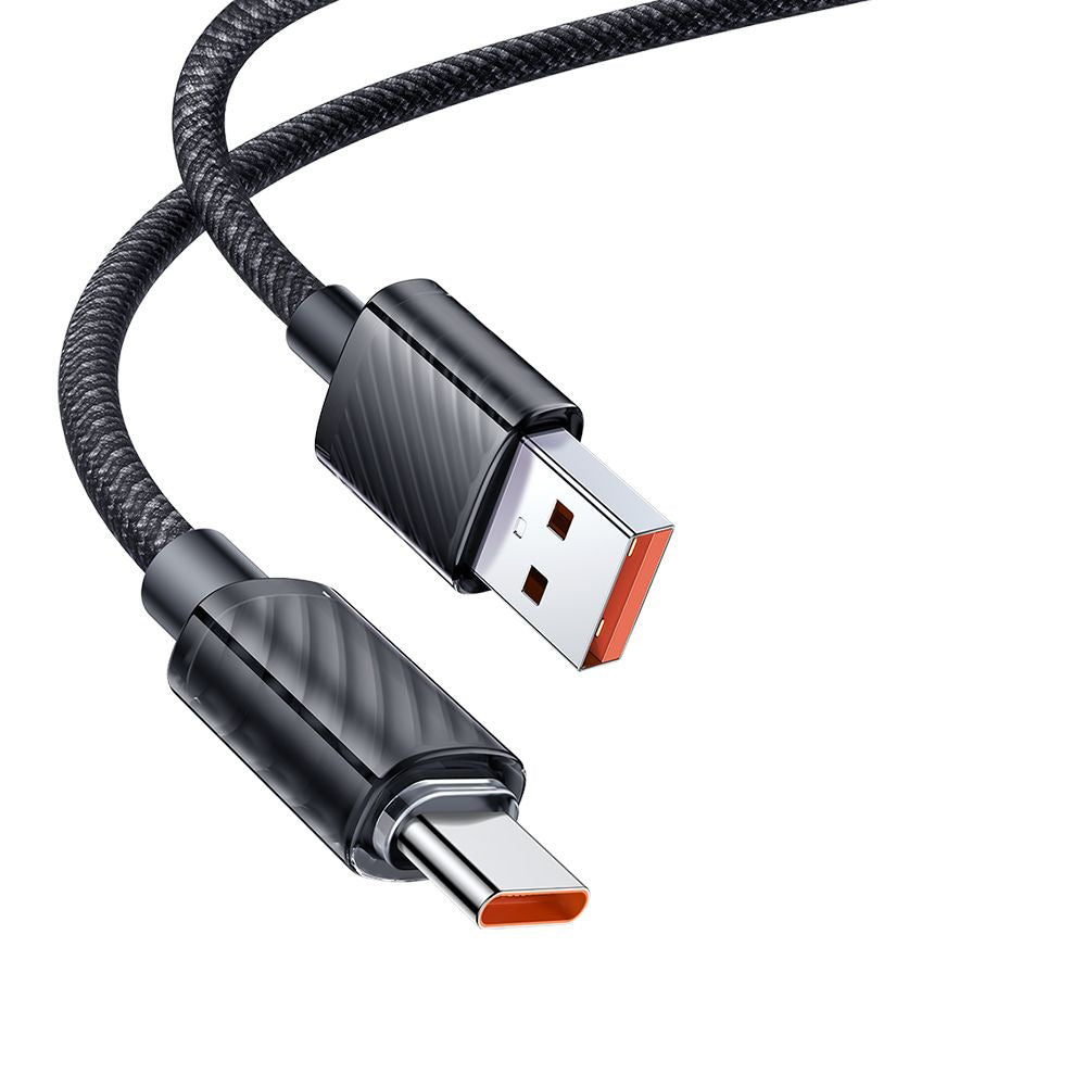 Mcdodo - Data Cable (CA-3650) - Type-C to USB-A, Transparent Design, 100W, 1.2m - Black