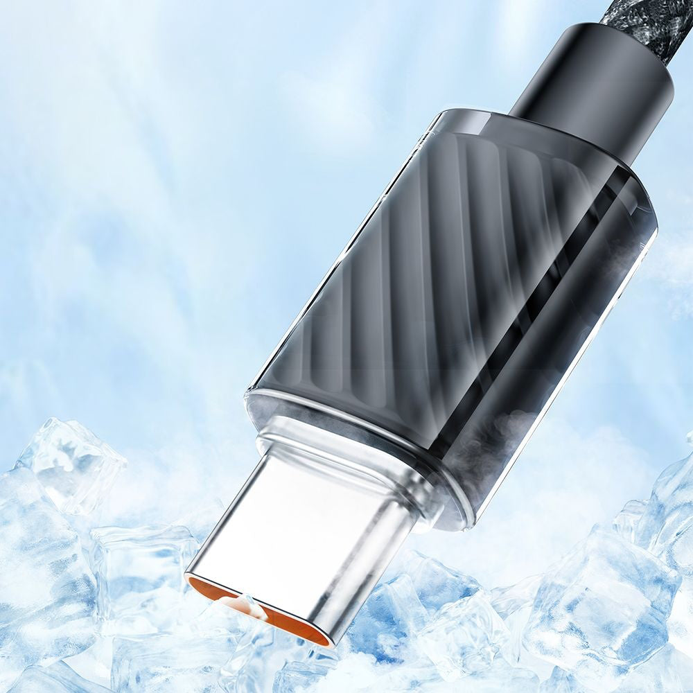 Mcdodo - Data Cable (CA-3650) - Type-C to USB-A, Transparent Design, 100W, 1.2m - Black