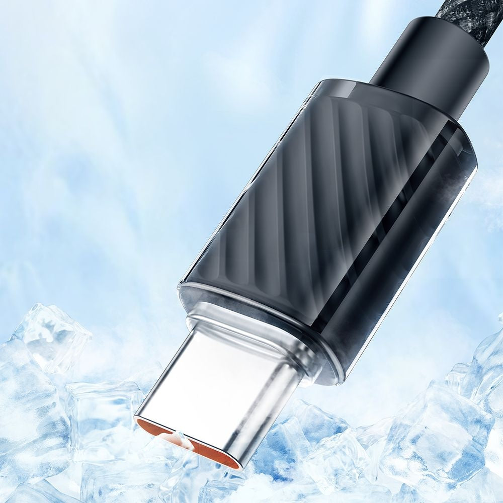 Mcdodo - Data Cable (CA-3670) - Type-C to Type-C, Transparent Design, 100W, 5A, 1.2m - Black