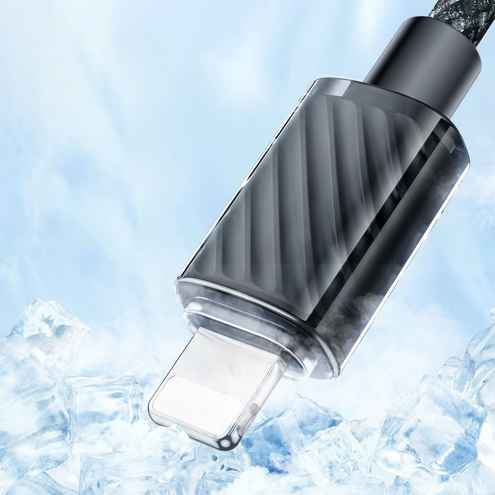 Mcdodo - Data Cable (CA-3660) - Type-C to Lightning, Transparent Design, 36W, 1.2m - Black