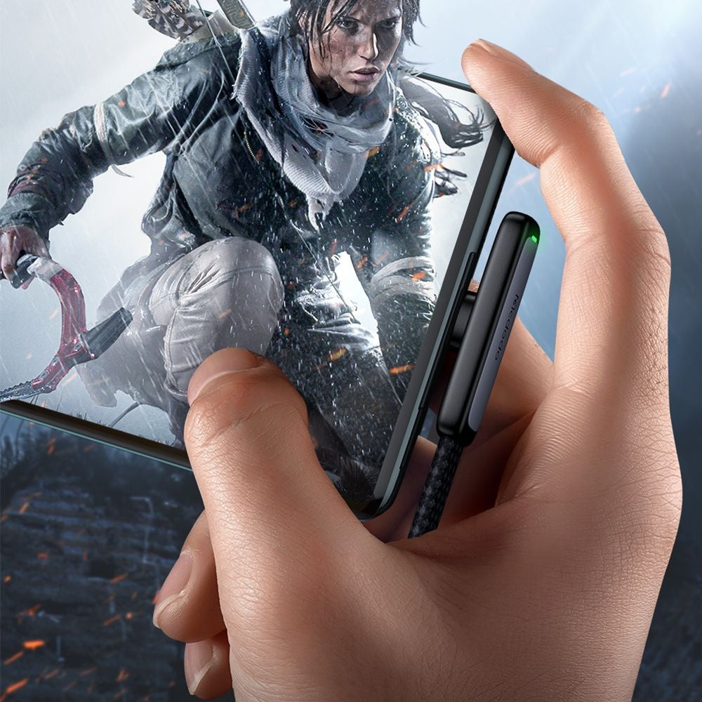 Mcdodo - Data Cable (CA-3340) - USB-C to USB-A, 90 Degree Design, 100W, LED Indicator, 1.2m - Black