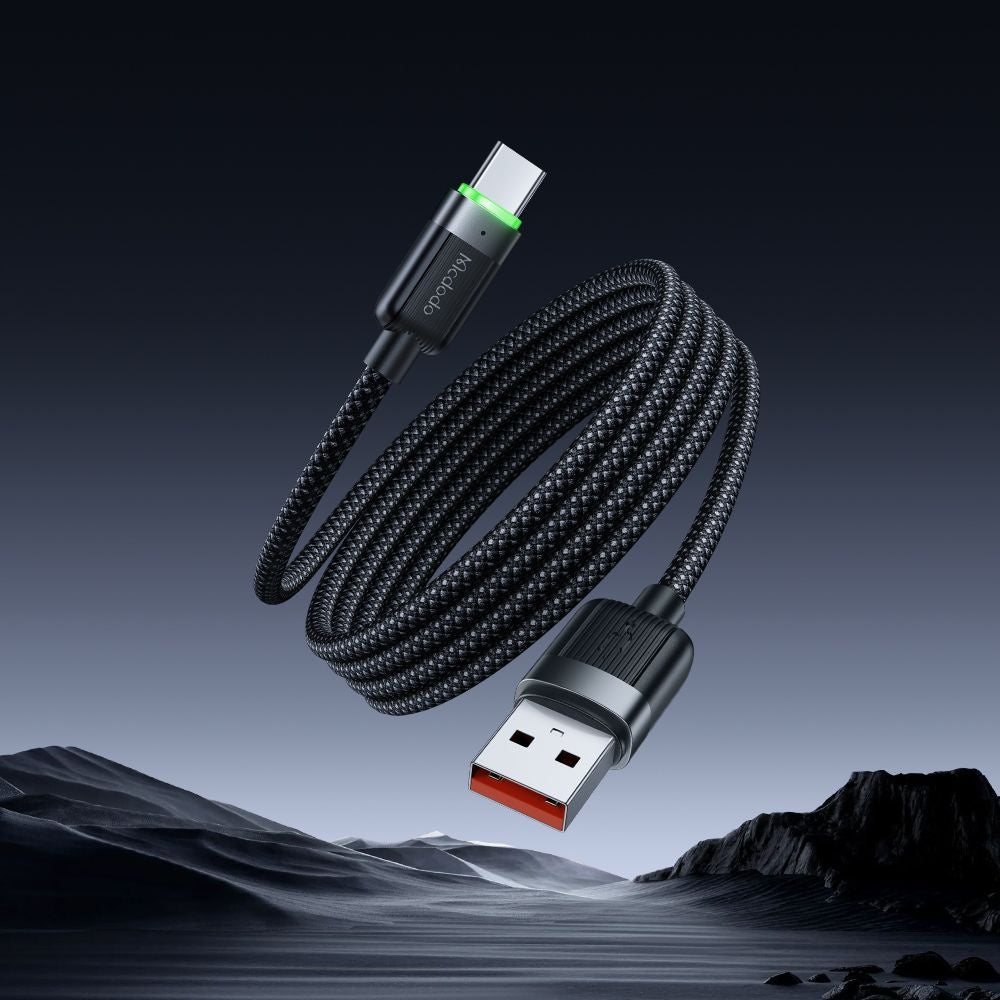 Mcdodo - Data Cable Self-Winding Series (CA-5650) - USB-A to USB-C, 6A, 1.2m - Black