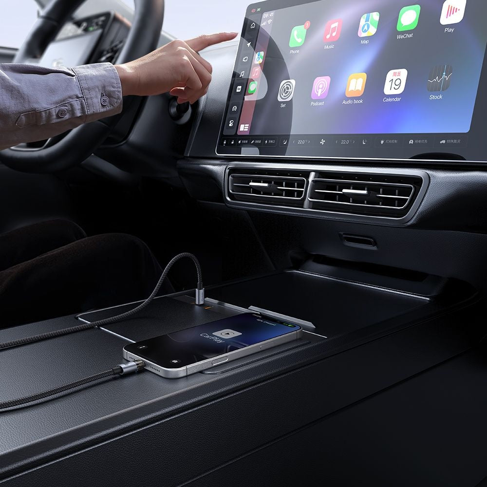 Mcdodo - Data Cable (CA-5580) - with Charging Light, USB-C to USB-C, Transparent Cable, 100W, 1.2m - Black