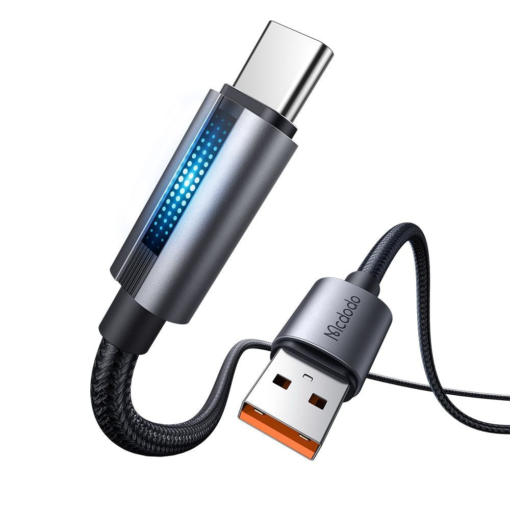 Mcdodo - Data Cable (CA-5180) - with Breathing Light, USB-A to USB-C, 100W, 6A, 1.2m - Black
