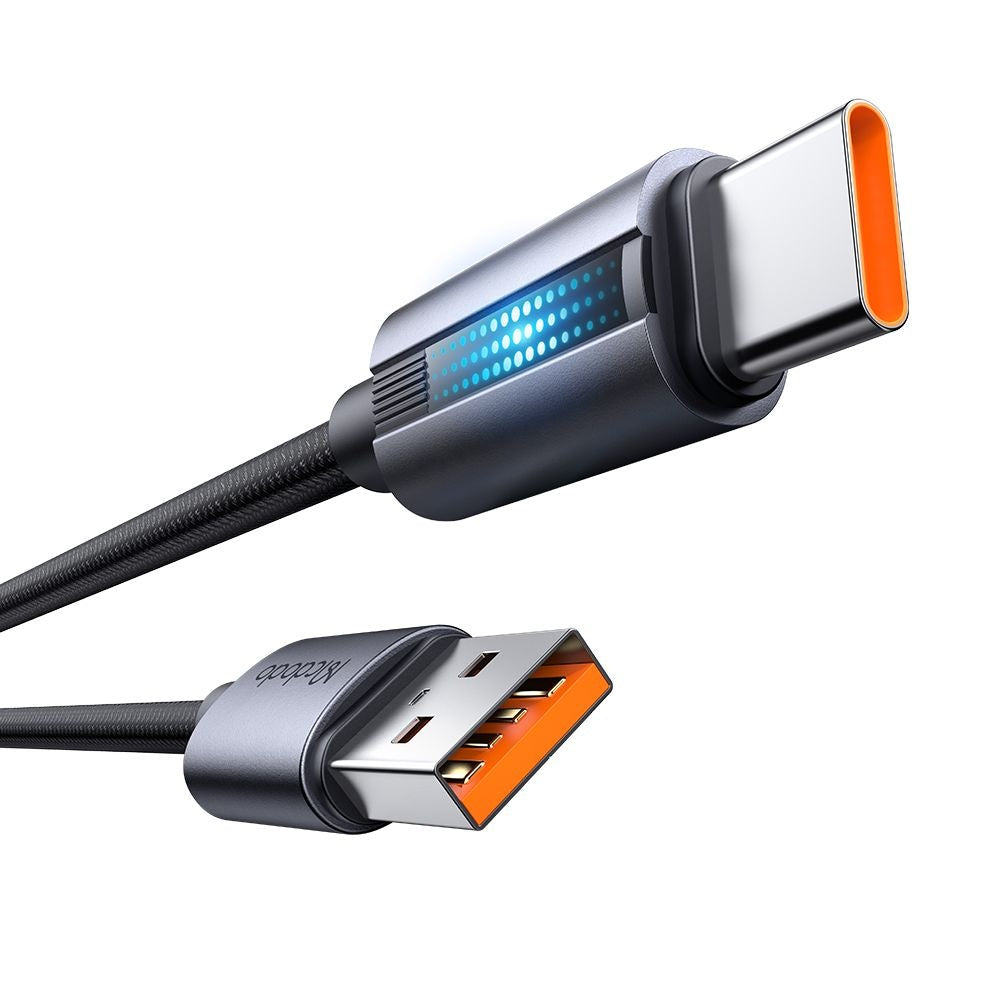 Mcdodo - Data Cable (CA-5180) - with Breathing Light, USB-A to USB-C, 100W, 6A, 1.2m - Black