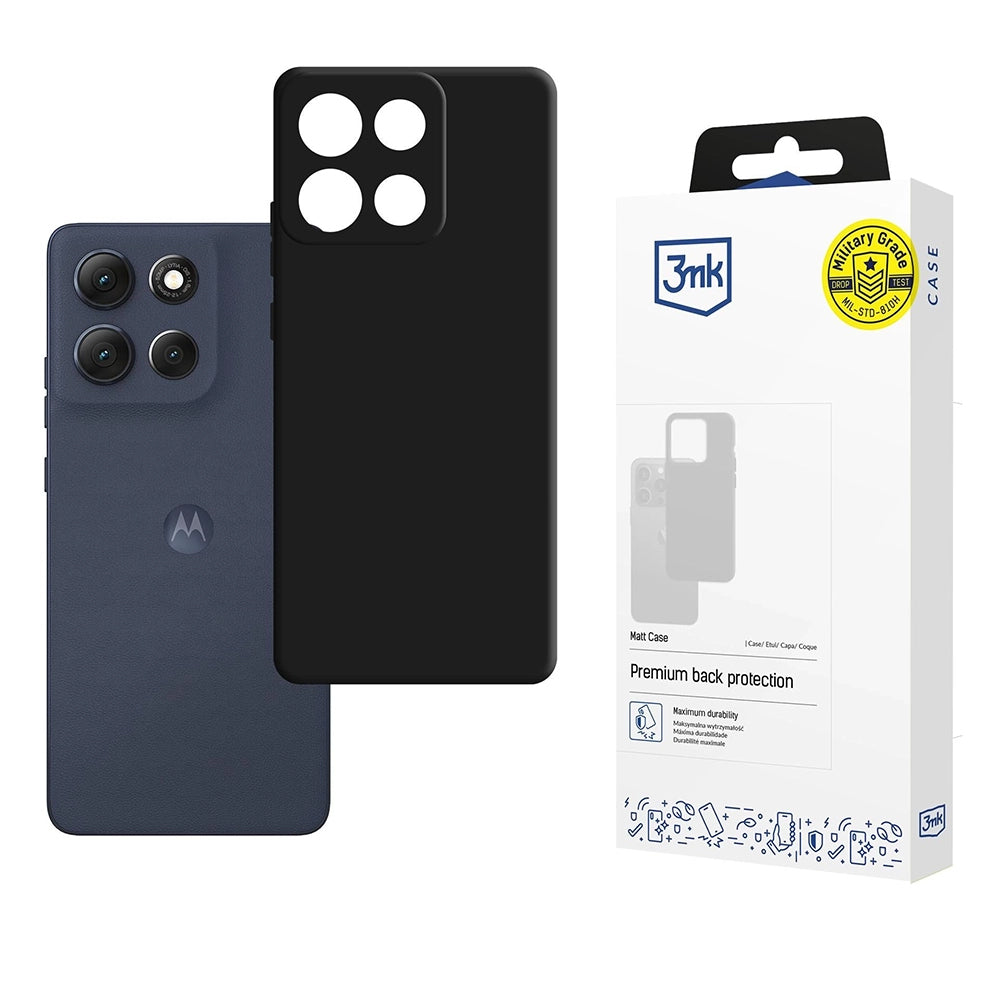 3mk - Matt Case - Motorola Moto G86 - Black