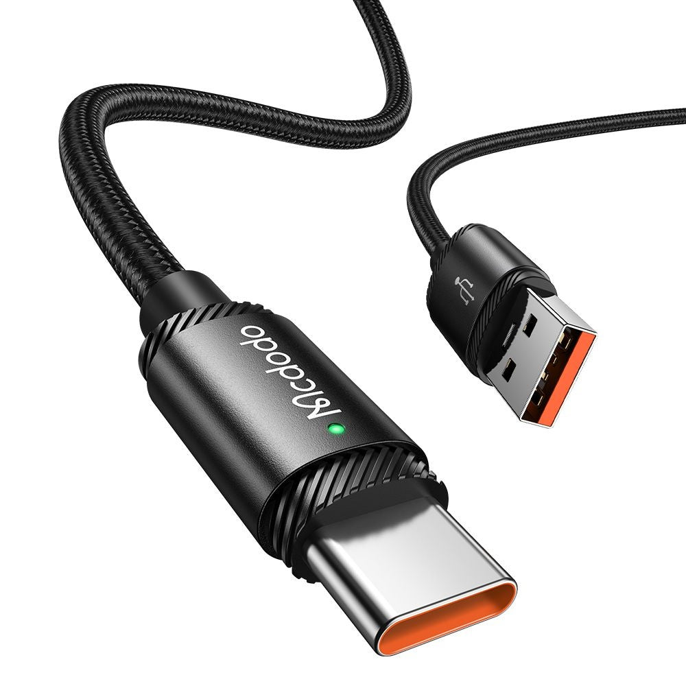 Mcdodo - Data Cable (CA-4730) - USB-A to Type-C, Fast Charging, 6A, 120W, LED Indicator, 1.5m - Black