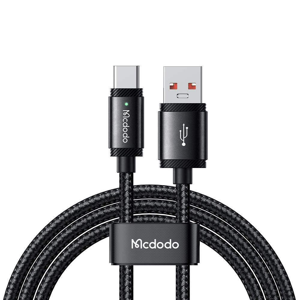 Mcdodo - Data Cable (CA-4730) - USB-A to Type-C, Fast Charging, 6A, 120W, LED Indicator, 1.5m - Black