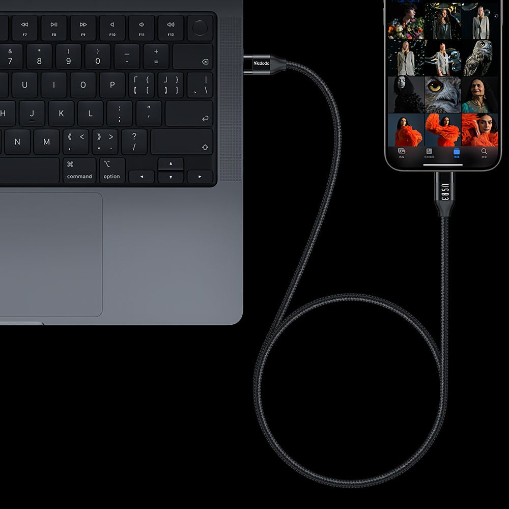 Mcdodo - Data Cable (CA-7132) - USB-C to USB-C, 100W, 10Gb/s, 4K@60Hz, 5A, 1.2m - Black