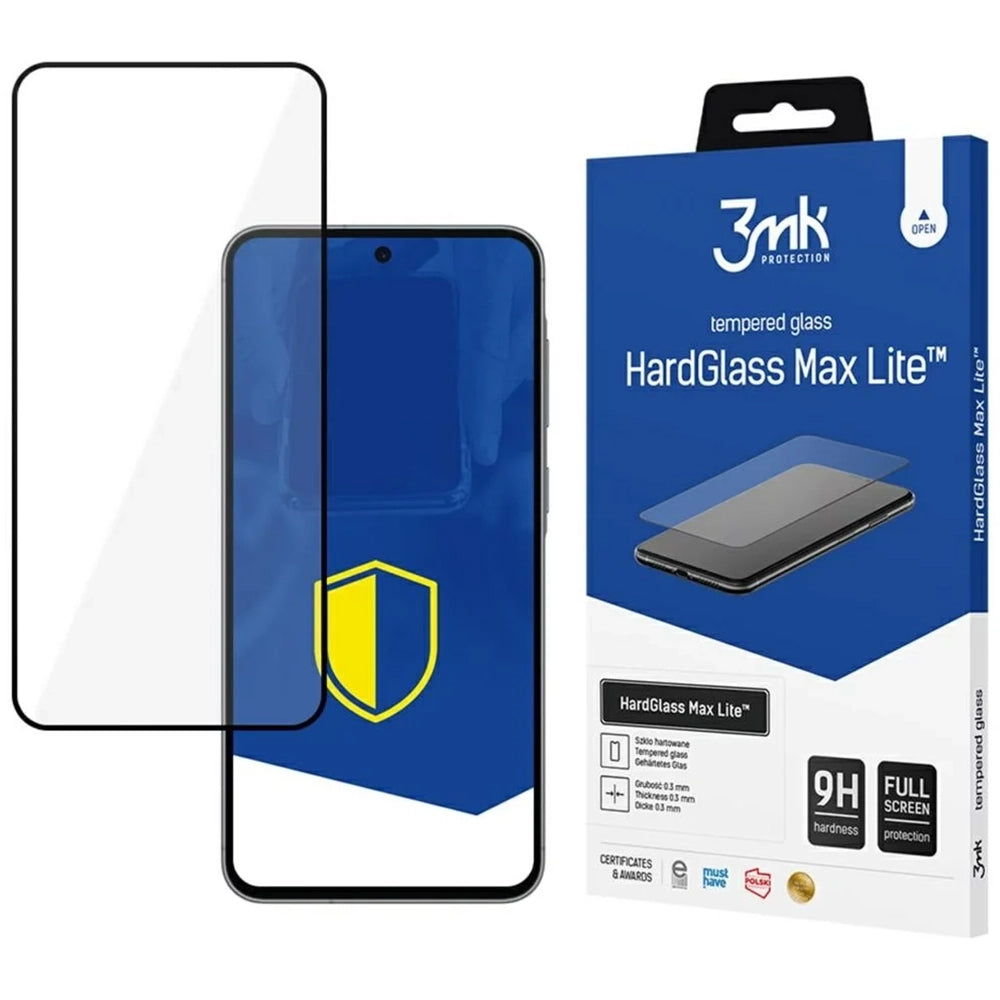 3mk - HardGlass Max Lite Tempered Screen Protector - Samsung Galaxy A36 5G / A56 5G - Black