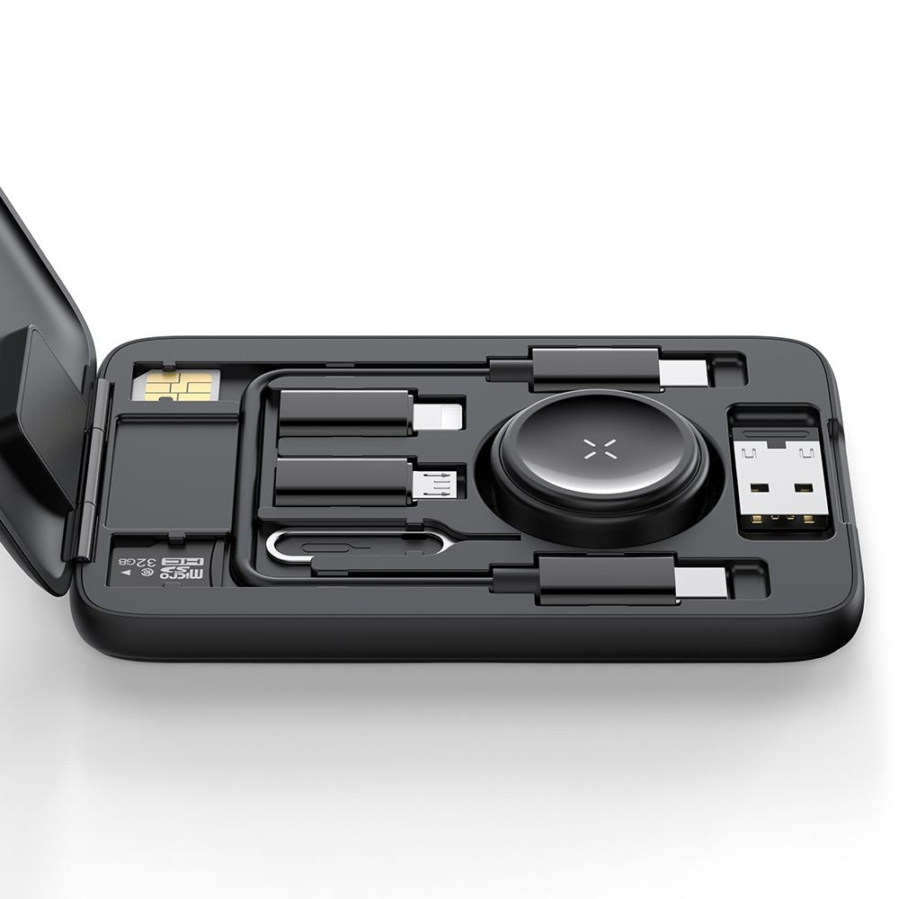 Mcdodo - 8in1 Accessory Organizer (CH-2440) - with Built-in Apple Watch Charger, Fast Charging, Portable Design - Black