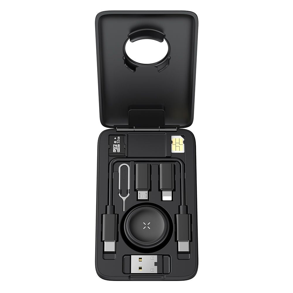 Mcdodo - 8in1 Accessory Organizer (CH-2440) - with Built-in Apple Watch Charger, Fast Charging, Portable Design - Black