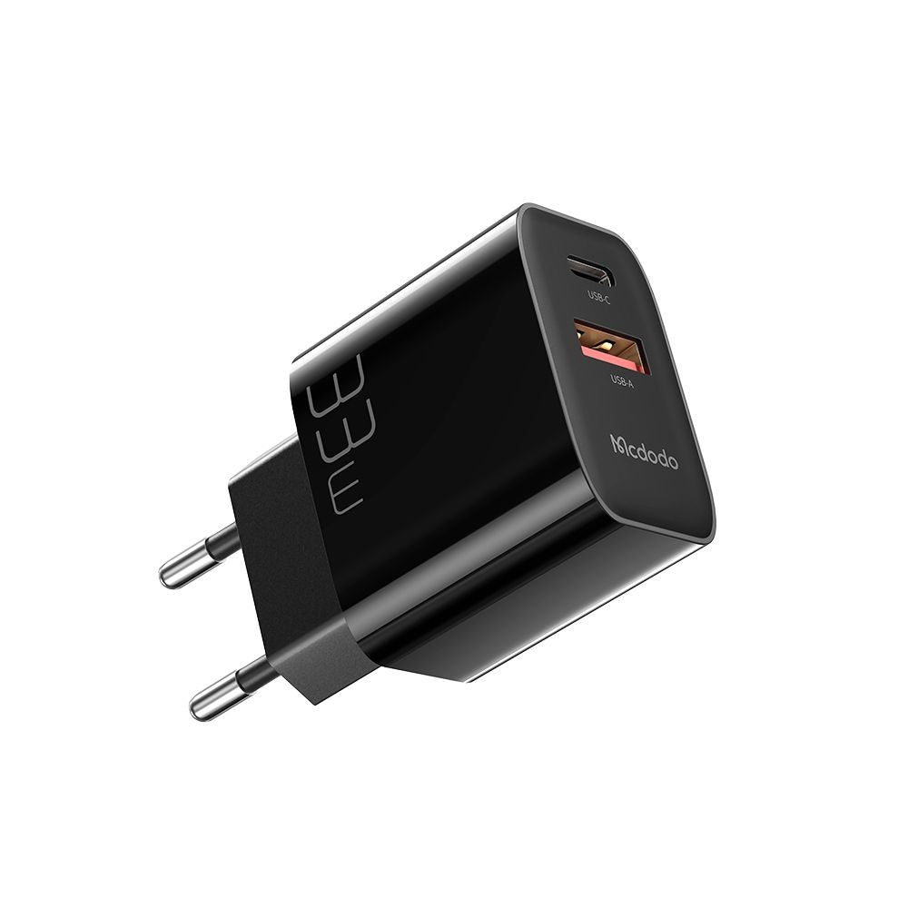 Mcdodo - Wall Charger (CH-0921) - Dual Port, 33W, Fast Charger, Fireproof PC - Black