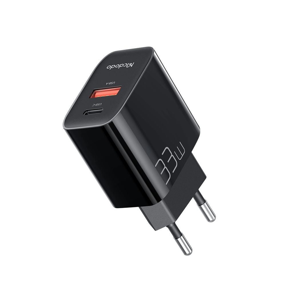 Mcdodo - Wall Charger (CH-0921) - Dual Port, 33W, Fast Charger, Fireproof PC - Black