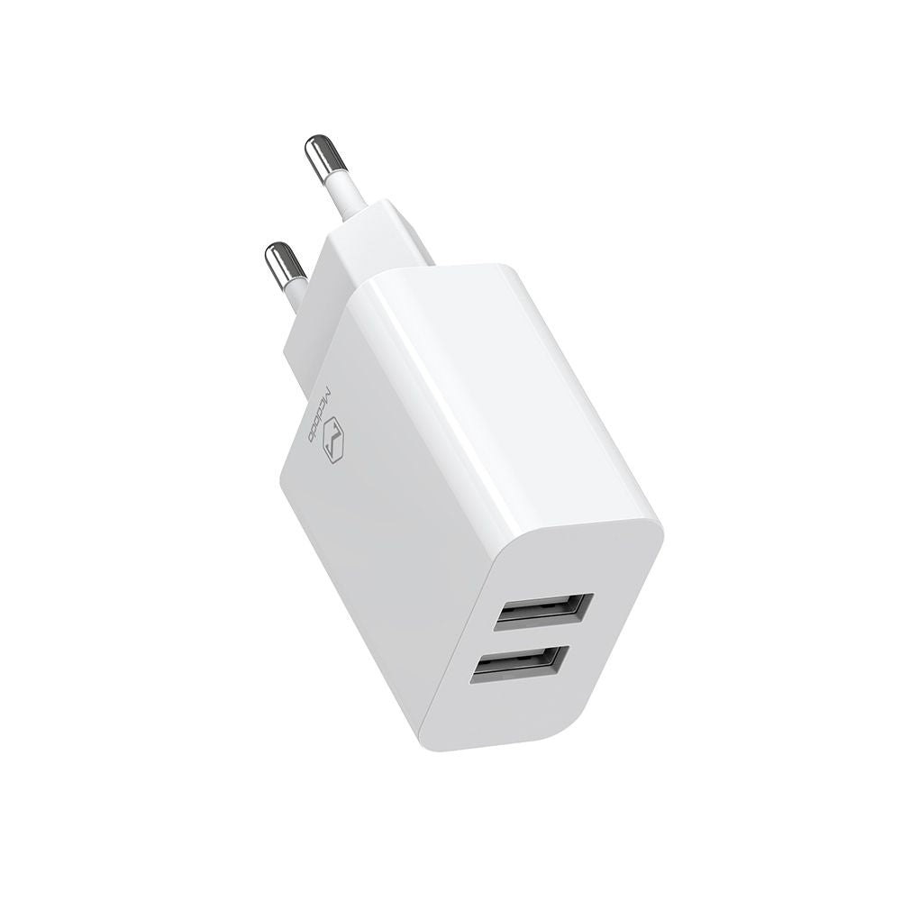 Mcdodo - Wall Charger Special Offer Series (CH-6721) - Cable Included, 2x USB-A, 2.4A, Multiple Protection, 1m - White