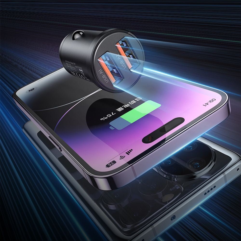 Mcdodo - Car Charger Cool Series (CC-2950) - Dual-Port, 15.5W, Mini Size, 12-24V - Black