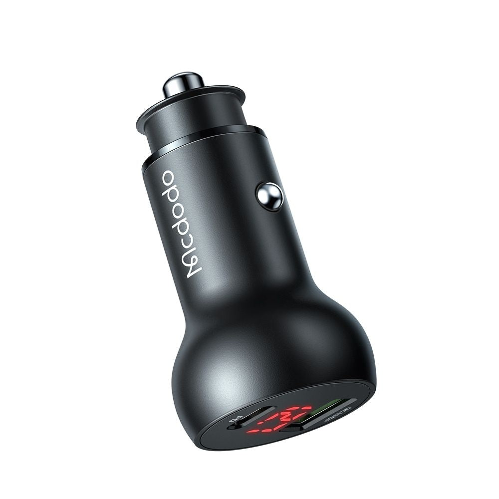 Mcdodo - Car Charger (CC-7030) - Dual Port, Fast Charging, 45W, Digital Display, Multiple Protections - Black