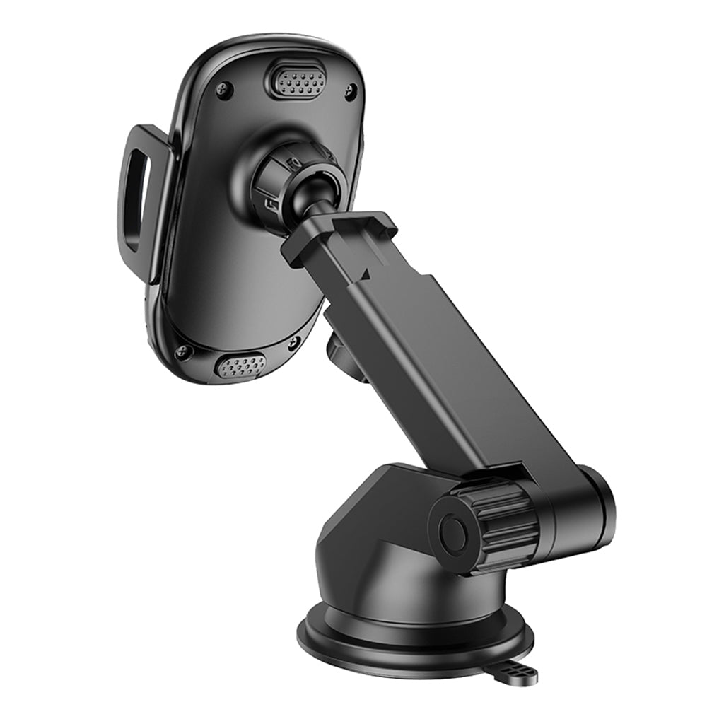 Borofone - Car Holder Windy (BH53) - with Suction Cup, for Dashboard/Windshield, 4.5-6.7" Phone - Black Grey