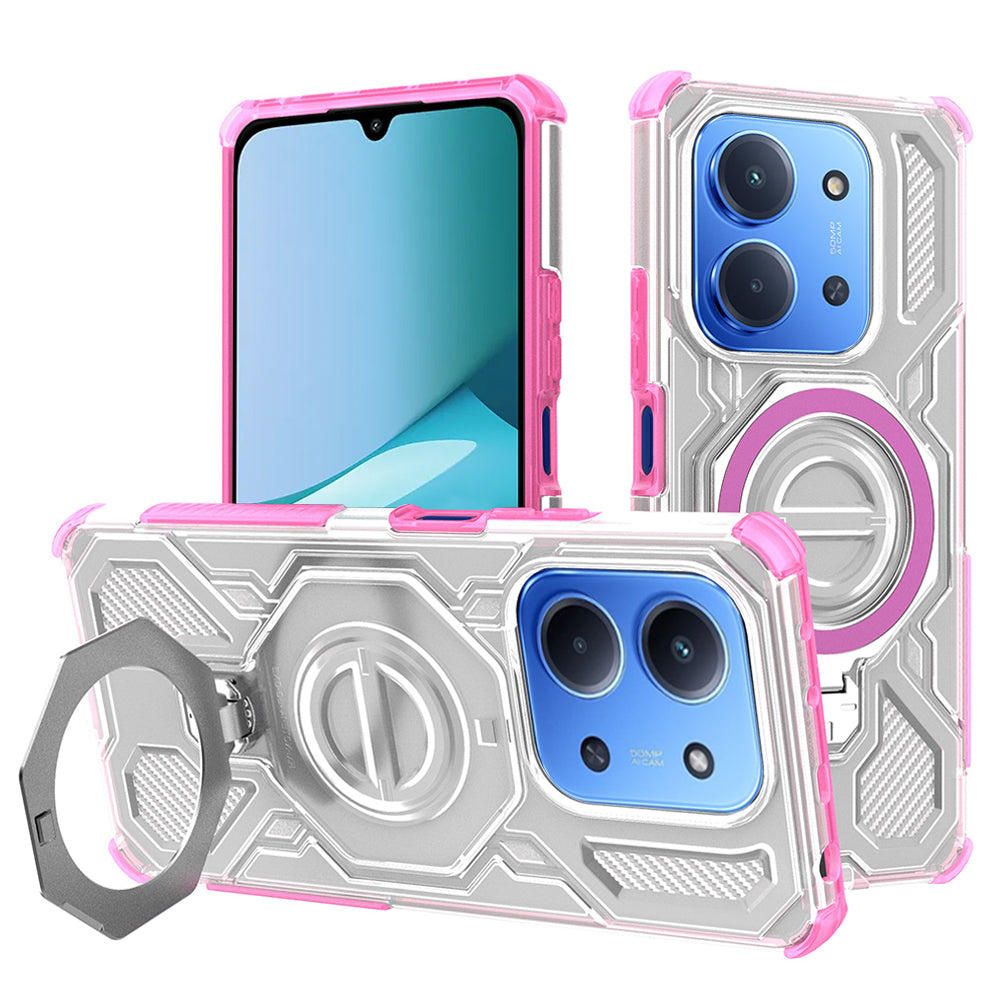 Techsuit - Carbon Shield PRO - Xiaomi Redmi 15C 4G / Redmi 15C 5G / Poco C85 4G - Pink Transparent