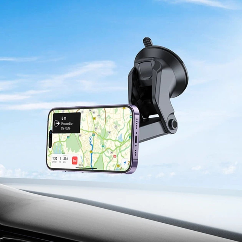 Borofone - Car Holder Ice (BH97) - Magnetic, with Suction Cup, for Dashboard/Windshield, 360° Adjust - Black Gray