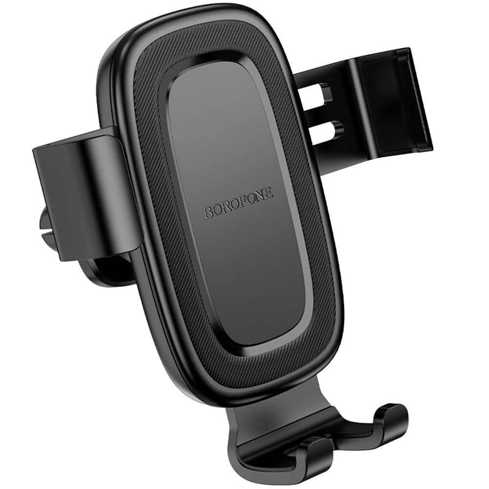 Borofone - Car Holder Follower Gravity (BH129) - for Air Vent, 360° Adjust, Gravity Vent Mount, ABS Silicone, 6.1–7" - Black
