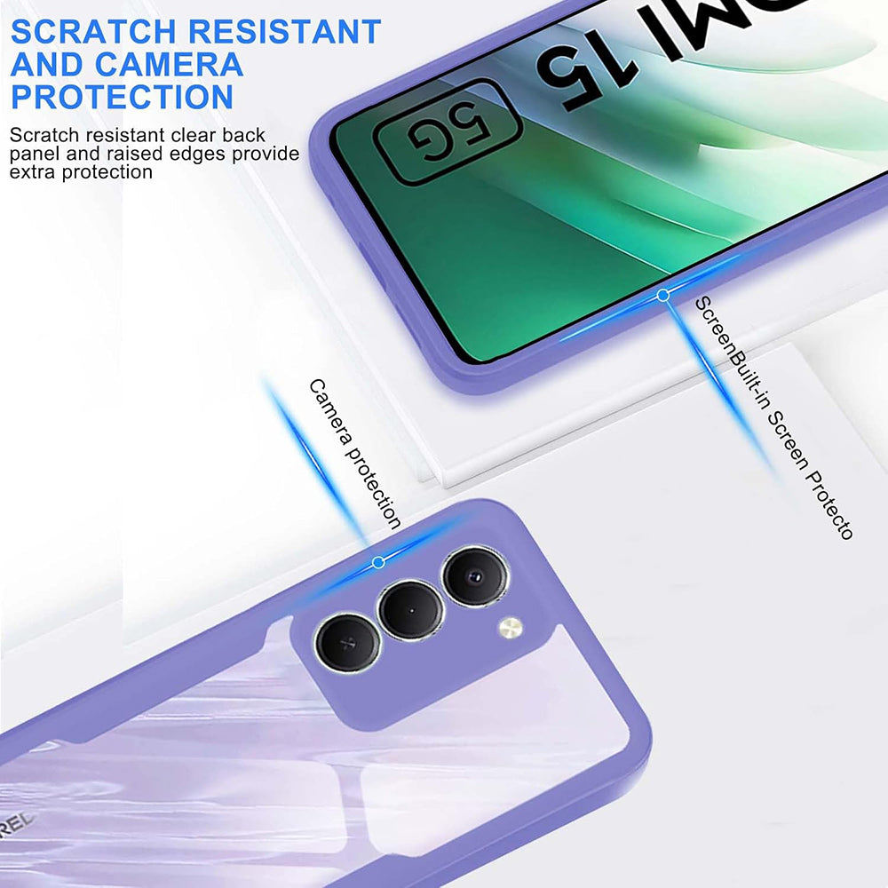 Techsuit - ColorVerse 360 Series + Screen Protector - Xiaomi Redmi 15 4G / Redmi 15 5G - Purple