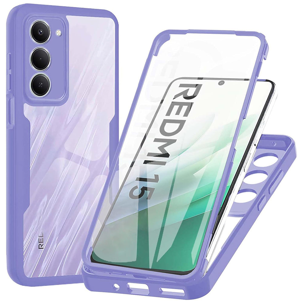 Techsuit - ColorVerse 360 Series + Screen Protector - Xiaomi Redmi 15 4G / Redmi 15 5G - Purple