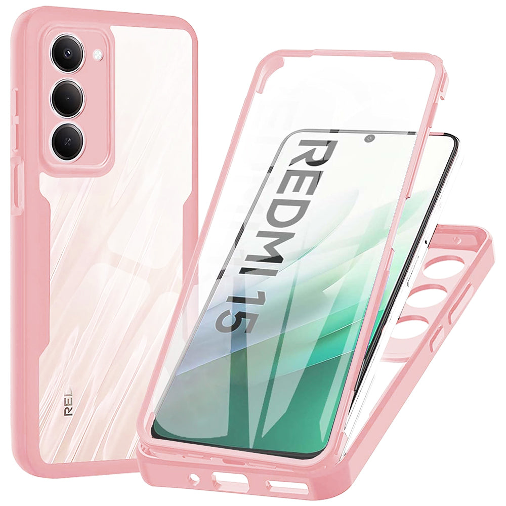 Techsuit - ColorVerse 360 Series + Screen Protector - Xiaomi Redmi 15 4G / Redmi 15 5G - Pink