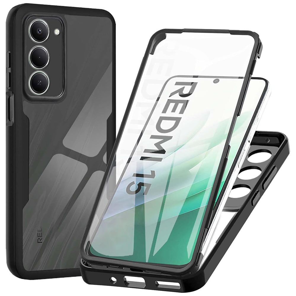 Techsuit - ColorVerse 360 Series + Screen Protector - Xiaomi Redmi 15 4G / Redmi 15 5G - Black