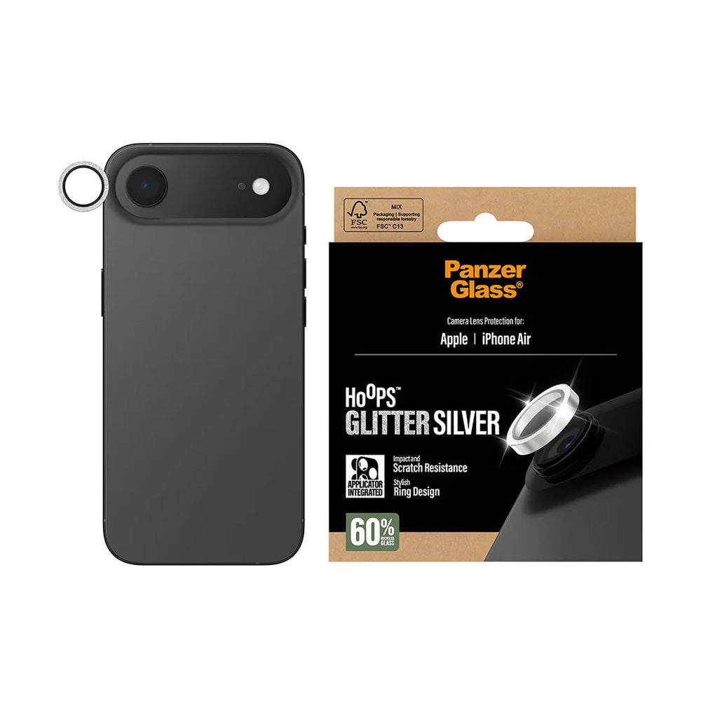 PanzerGlassÂ® - HoopsÂ® Camera Lens Protector - iPhone 17 Air - Glitter Silver