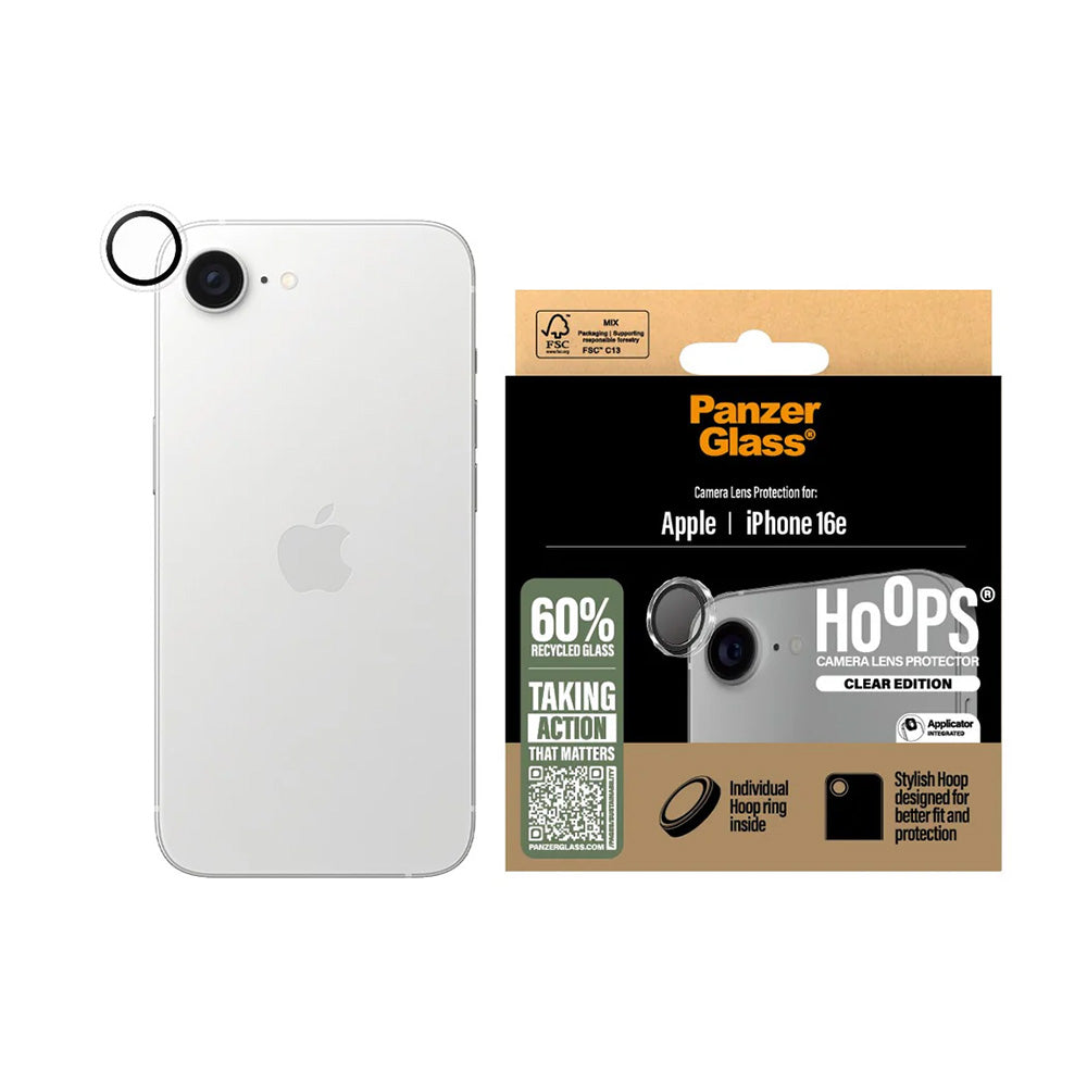PanzerGlassÂ® - HoopsÂ® Camera Lens Protector - iPhone 16e - Transparent