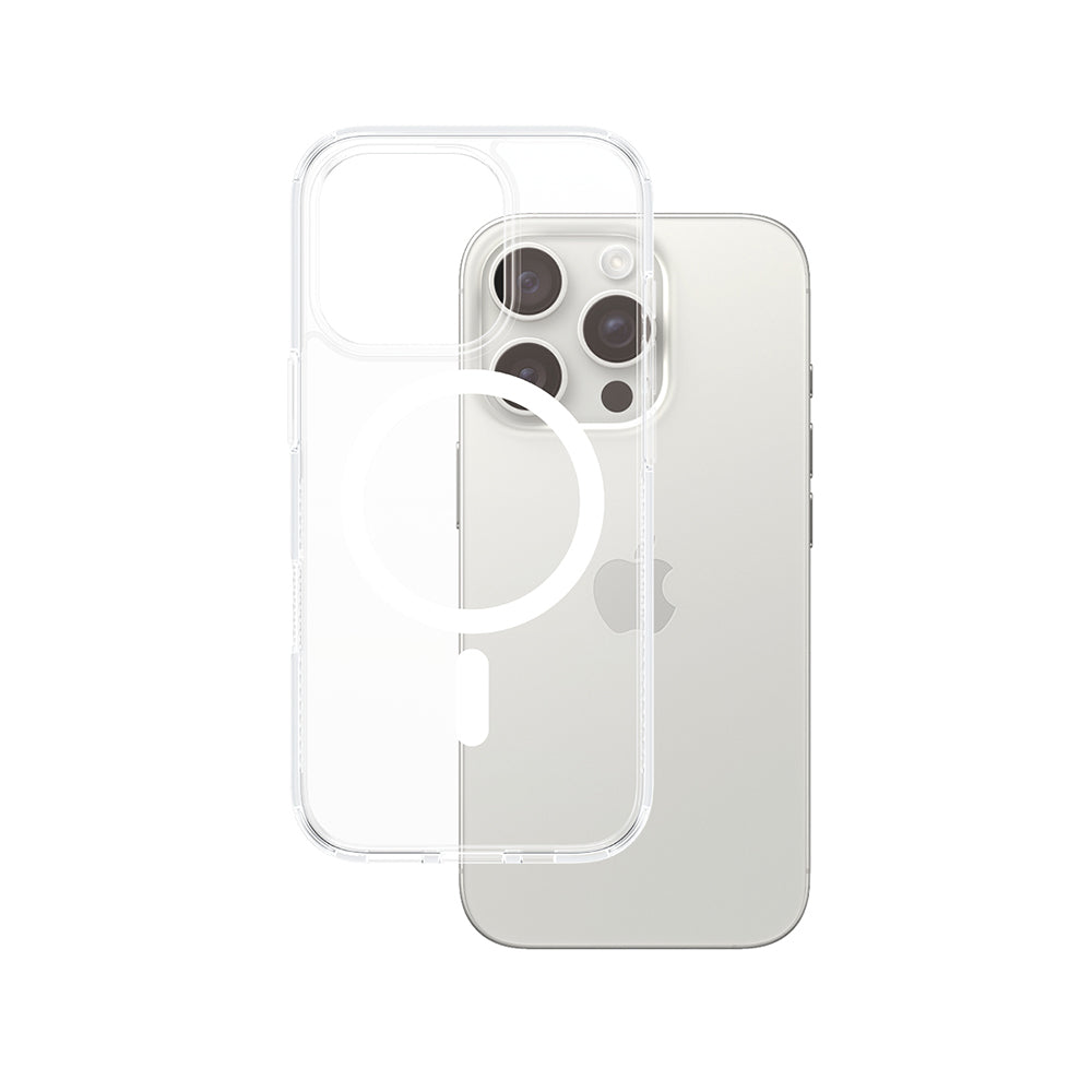 PanzerGlassÂ® - HardCase White MagSafe Series - iPhone 16 Pro - Clear