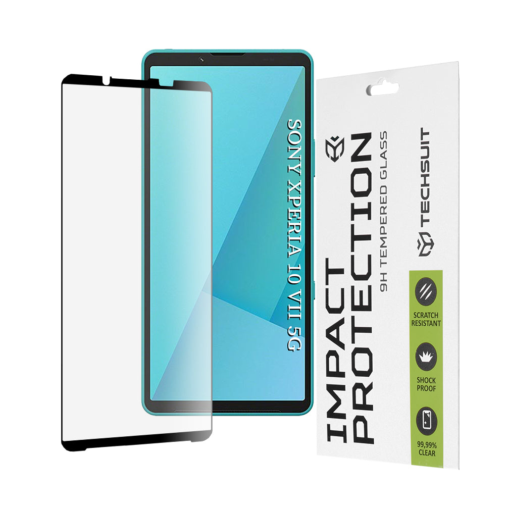 Techsuit - 111D Full Cover / Full Glue Glass - Sony Xperia 10 VII - Black