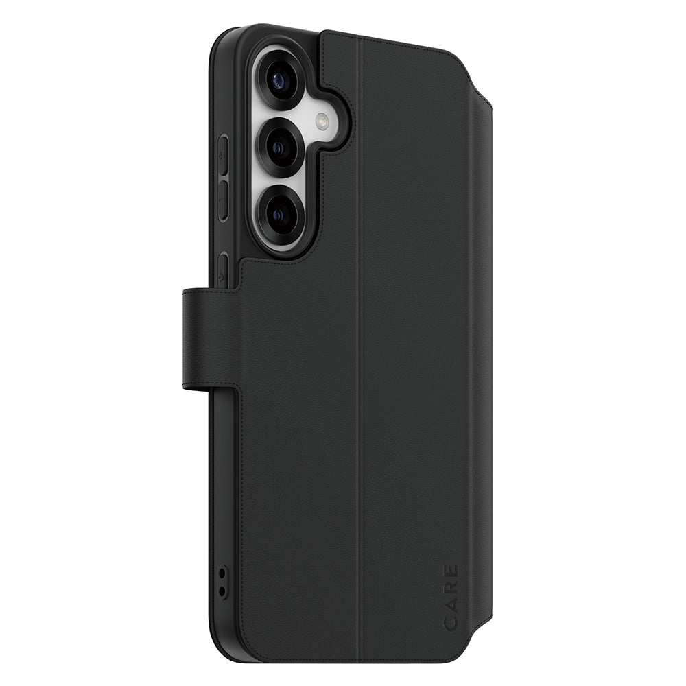PanzerGlassÂ® - CARE Feature Kickstand Wallet Case - Samsung Galaxy S25 Plus - Black