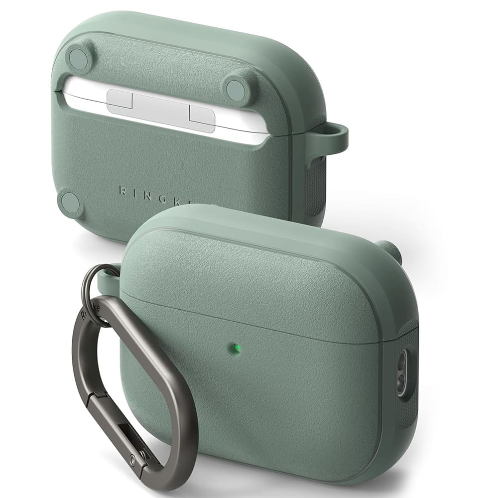 Ringke - Protection Case Onyx Magnetic - for AirPods Pro 3, Non-Slip Texture, Carabiner Hole - Sage Green