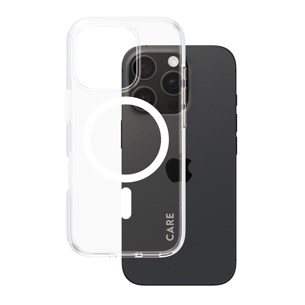PanzerGlassÂ® - CARE Flagship Urban Combat White MagSafe - iPhone 16 Pro - Clear