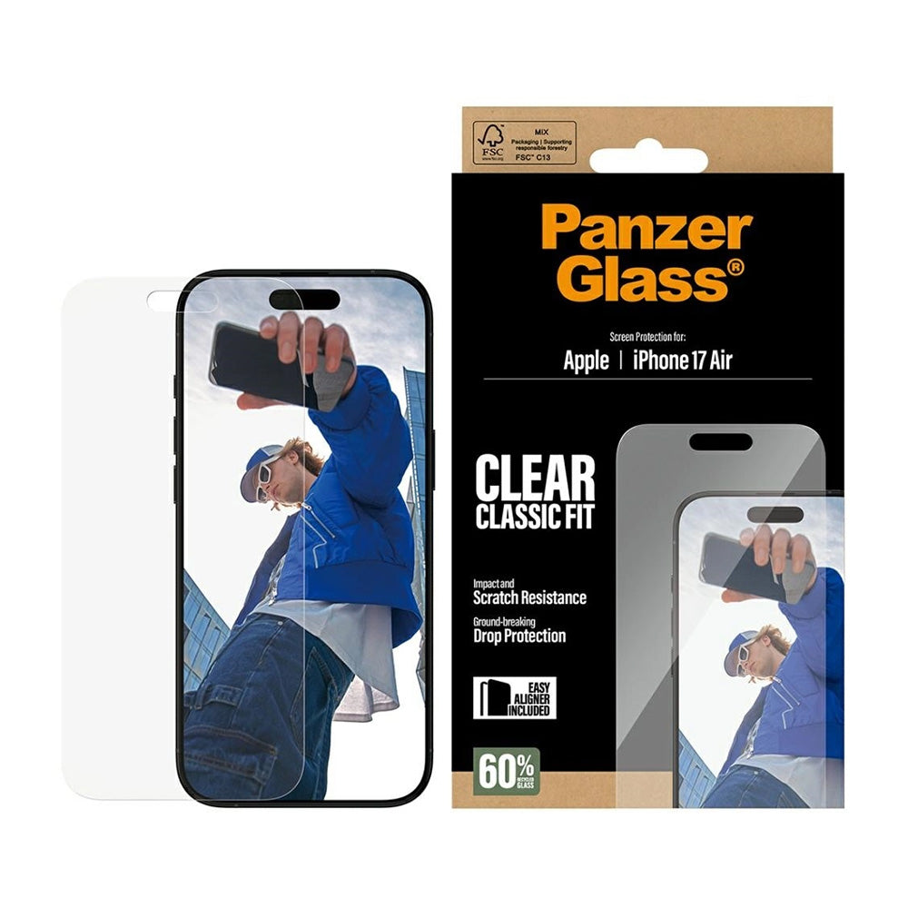 PanzerGlassÂ® - Classic Fit Screen Protector w. EasyAligner - iPhone 17 Air - Clear