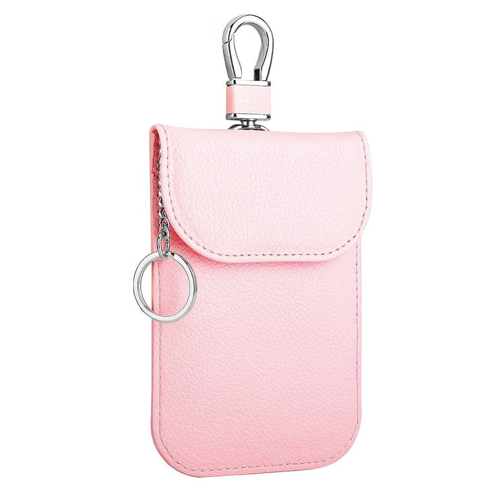 Techsuit - RFID Anti-Theft (AF2) - for Cards & Keys, PU Leather, EMF Blocker - Pink