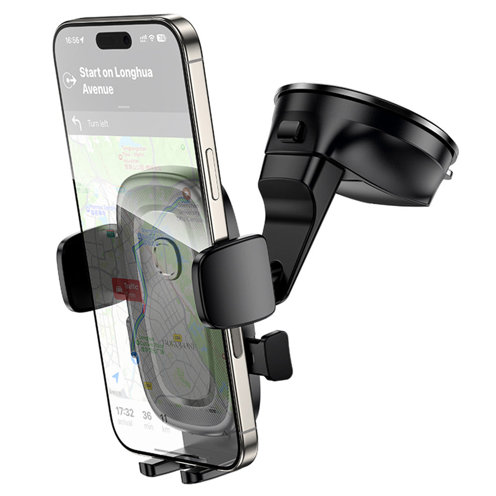 Borofone - Car Holder Follower (BH132) - for Windshield/Dashboard, 4.5-7.0inch - Black