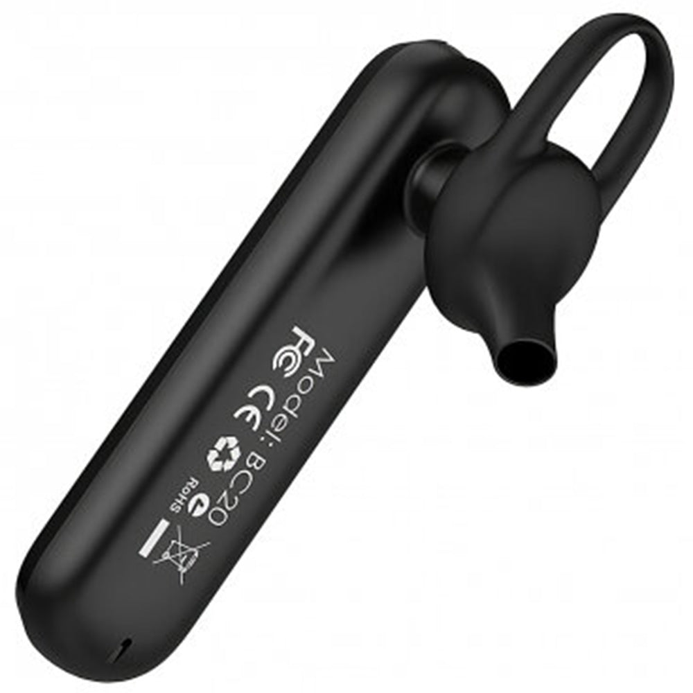 Borofone - Bluetooth Headset (BC20) - A2DP/HS/HF/AVRCP, Hands-Free, Microphone - Black