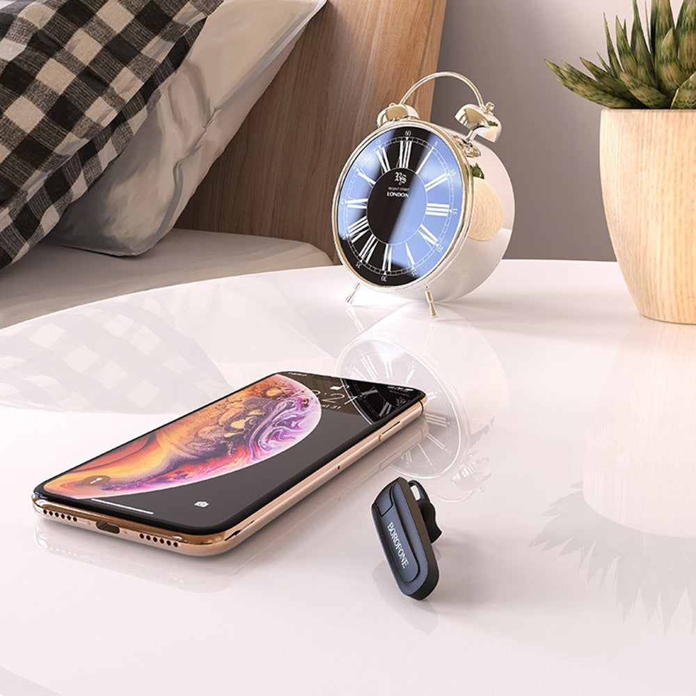 Borofone - Bluetooth Headset Encourage Sound (BC21) - Hands-Free A2DP, 70mAh - Black