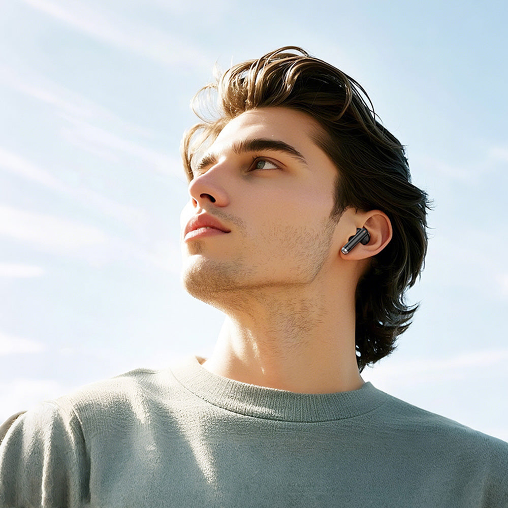 Borofone - Wireless Earbuds Joyful (FQ10) - Bluetooth V5.4, 300mAh, TWS, Track Up/Down, Siri Activation - Black