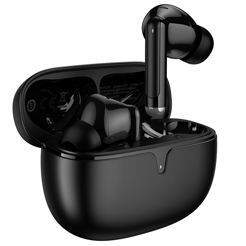 Borofone - Wireless Earbuds Joyful (FQ10) - Bluetooth V5.4, 300mAh, TWS, Track Up/Down, Siri Activation - Black