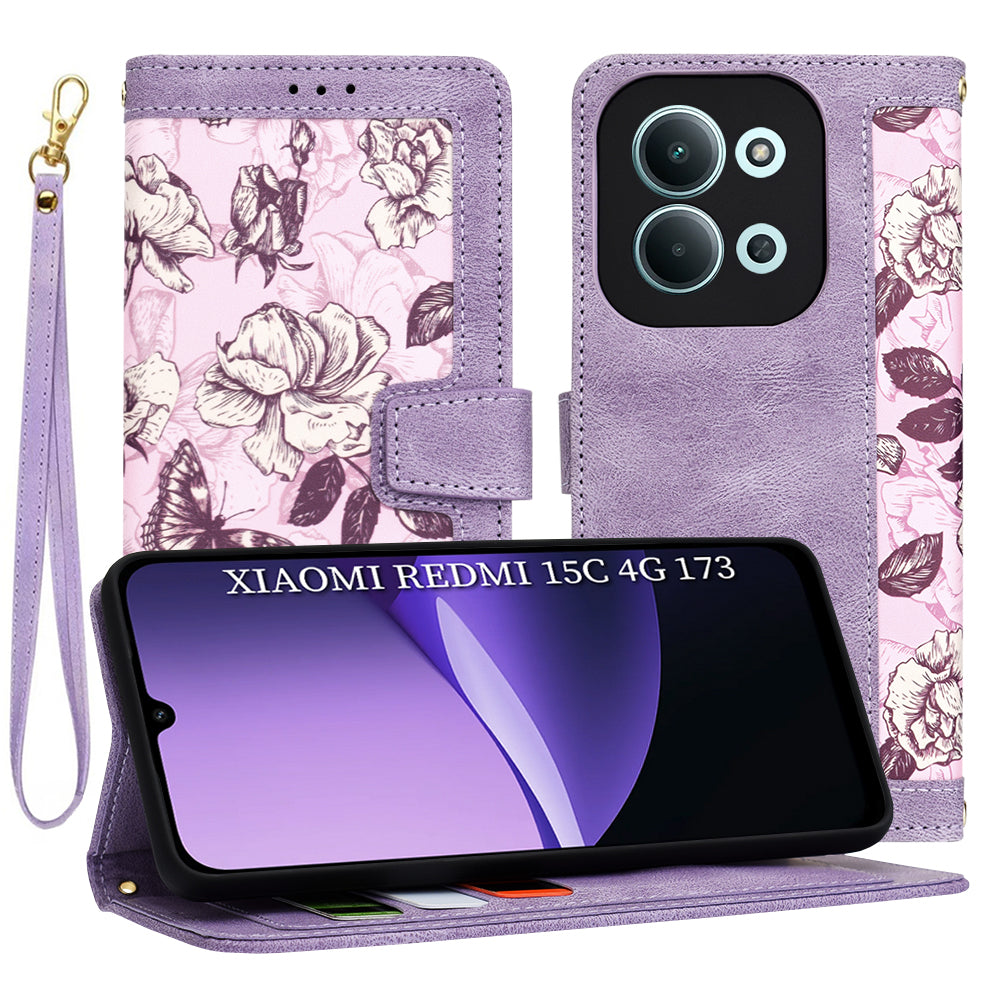 Techsuit - FlipCraft - Xiaomi Redmi 15C 4G / Redmi 15C 5G - Mysterious Purple